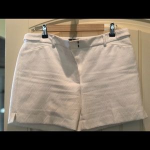 Dressy white shorts.